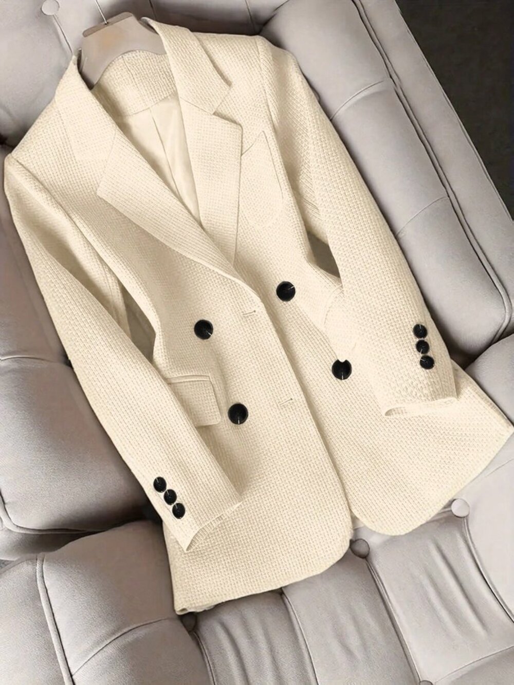 Apricot Elegant Women's Long Sleeve Business Blazer - Picture 1 of 5